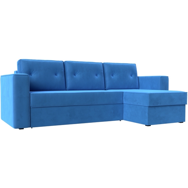 

Угловой диван Принстон правый угол (Велюр голубой) Лига Диванов 110835, Принстон 110835