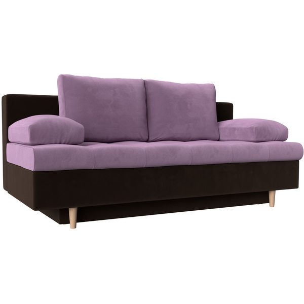 

Диван прямой Спенсер (основа микровельвет сиреневый, компаньон микровельвет коричневый) Лига Диванов 110899, Спенсер 110899