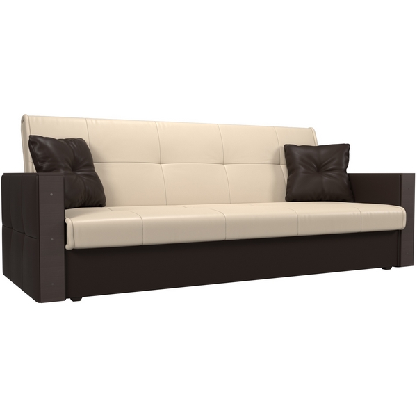 

Прямой диван книжка Валенсия (основа экокожа бежевая, компаньон экокожа коричневая) Лига Диванов 111063, Бежевый;коричневый, Валенсия 111063