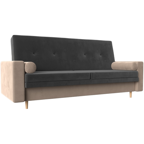 

Прямой диван книжка Белфаст (основа велюр серый, компаньон велюр бежевый) Лига Диванов 111118, Белфаст 111118