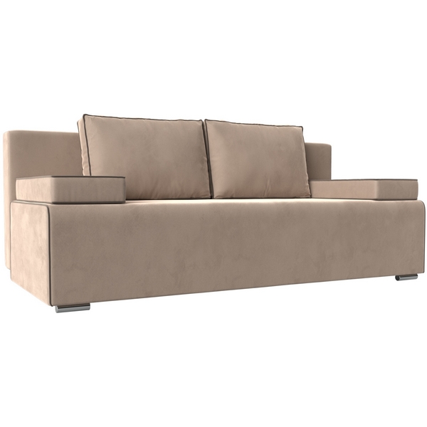 

Прямой диван Фидель (велюр бежевый, кант велюр коричневый) Лига Диванов 111309, Фидель 111309