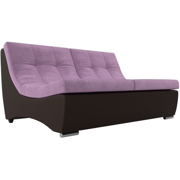 

Модуль Монреаль диван (основа микровельвет сиреневый, компаньон экокожа коричневая) Лига Диванов 111487, Сиреневый;коричневый, Монреаль 111487