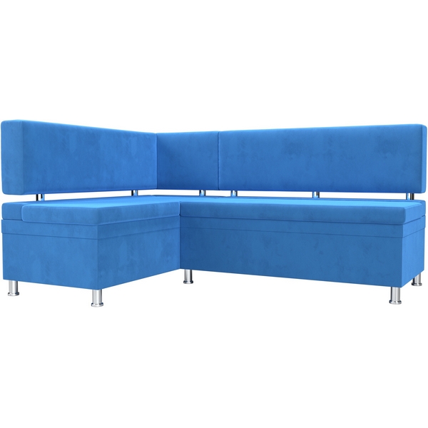 

Кухонный уголок Стайл левый (велюр голубой) Лига Диванов 111661L, Стайл 111661L