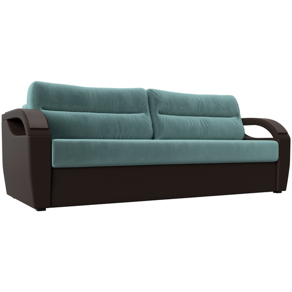 

Прямой диван Форсайт (основа Велюр Бирюзовый, компаньон экокожа коричневая) Лига Диванов 111668, Бирюзовый;коричневый, Форсайт 111668