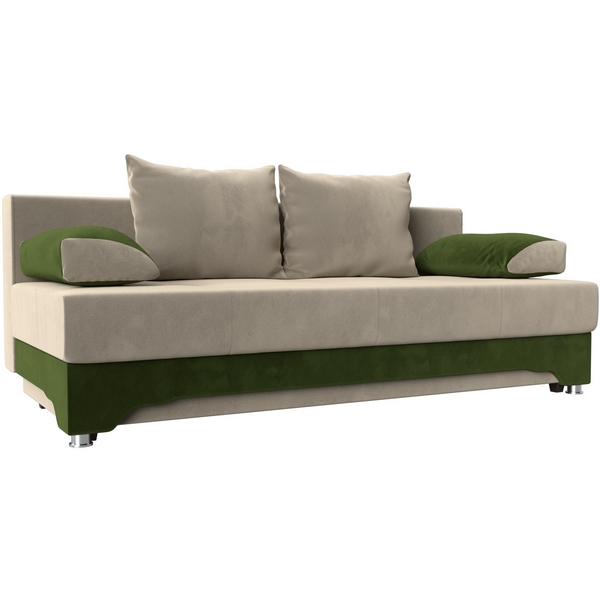 

Диван прямой Ник-2 (основа микровельвет бежевый, компаньон микровельвет зеленый) Лига Диванов 112143, Бежевый;зеленый, Ник-2 112143