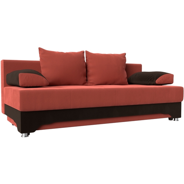 

Диван прямой Ник-2 (основа микровельвет коралловый, компаньон микровельвет коричневый) Лига Диванов 112147, Коричневый;коралловый, Ник-2 112147