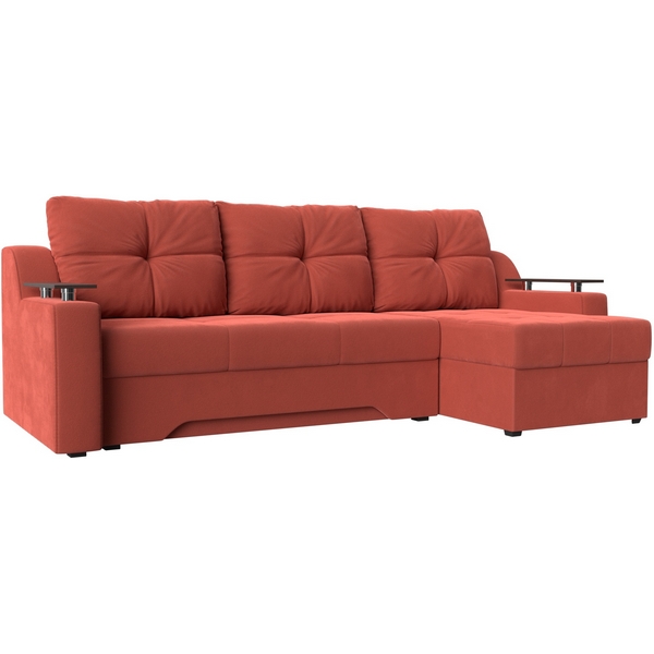 

Угловой диван Сенатор правый (микровельвет коралловый) Лига Диванов 112269, Сенатор 112269