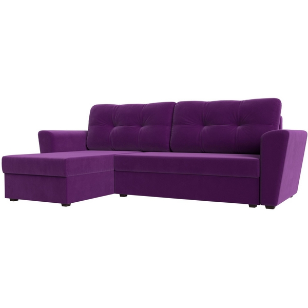 

Угловой диван Амстердам лайт левый (микровельвет фиолетовый) Лига Диванов 112463L, Амстердам лайт 112463L