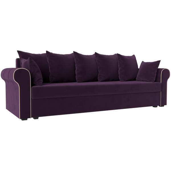 

Прямой диван Рейн (велюр фиолетовый, кант велюр бежевый) Лига Диванов 112552, Рейн 112552