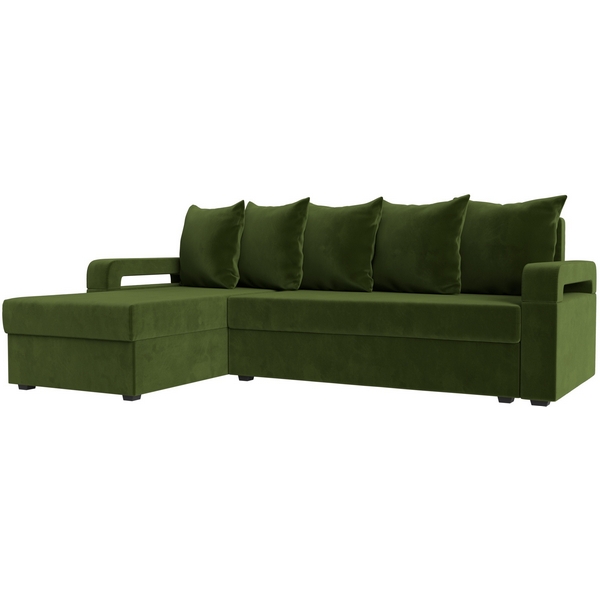 

Угловой диван Гермес лайт левый (микровельвет зеленый) Лига Диванов 112720L, Гермес 112720L