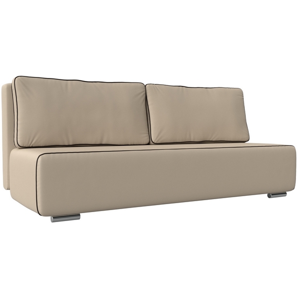 

Прямой диван Уно (основа экокожа бежевая, кант экокожа коричневая) Лига Диванов 113262, Бежевый;коричневый, Уно 113262