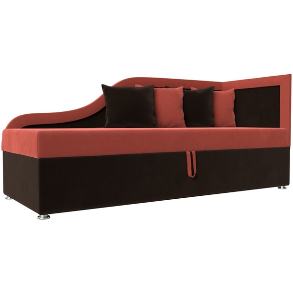 

Детский диван Дюна правый угол (Микровельвет красный) Лига Диванов 113614, Дюна 113614