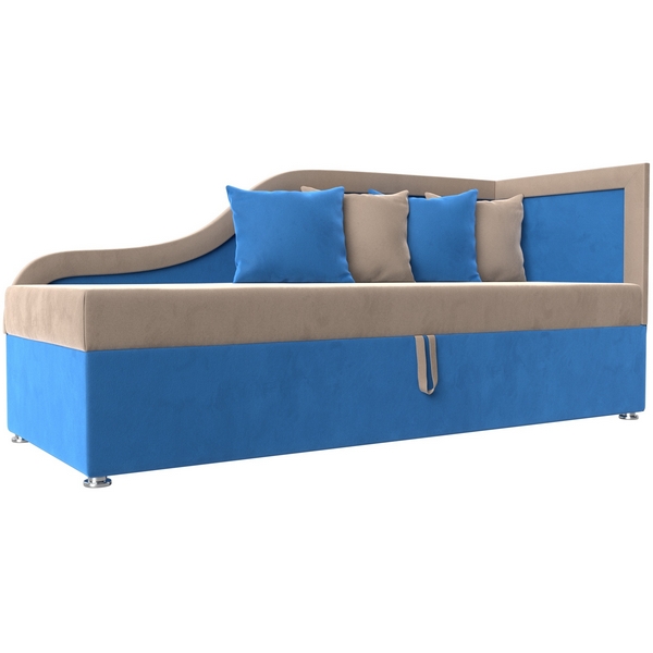 

Детский диван Дюна правый угол (Велюр бежевый) Лига Диванов 113626, Дюна 113626