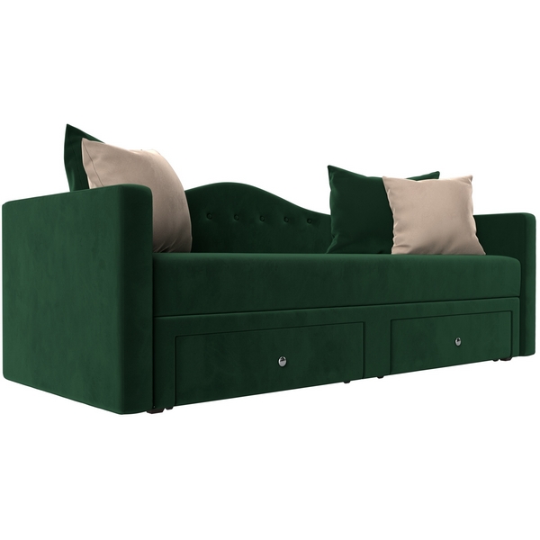 

Детский прямой диван Дориан (Велюр зеленый) Лига Диванов 113724, Бежевый;зеленый, Дориан 113724