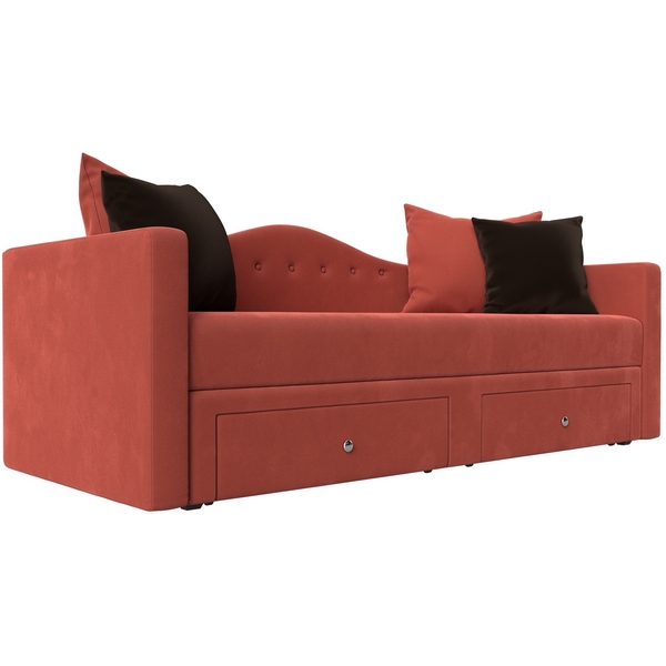 

Детский прямой диван Дориан (Микровельвет красный) Лига Диванов 113731, Дориан 113731