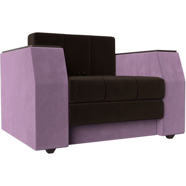 

Кресло-кровать Атлантида (Микровельвет коричневый) Лига Диванов 113866, Коричневый;сиреневый, Атлантида 113866