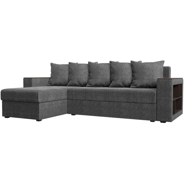 

Угловой диван Дубай Лайт левый угол (Рогожка серый) Лига Диванов 114191L, Дубай 114191L