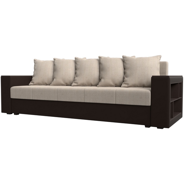 

Диван прямой Дубай лайт правый (основа рогожка бежевая, компаньон экокожа коричневая) Лига Диванов 114331, Бежевый;коричневый, Дубай 114331