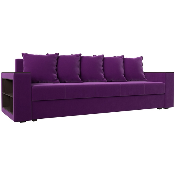 

Диван прямой Дубай лайт полки слева (микровельвет фиолетовый) Лига Диванов 114351L, Дубай 114351L