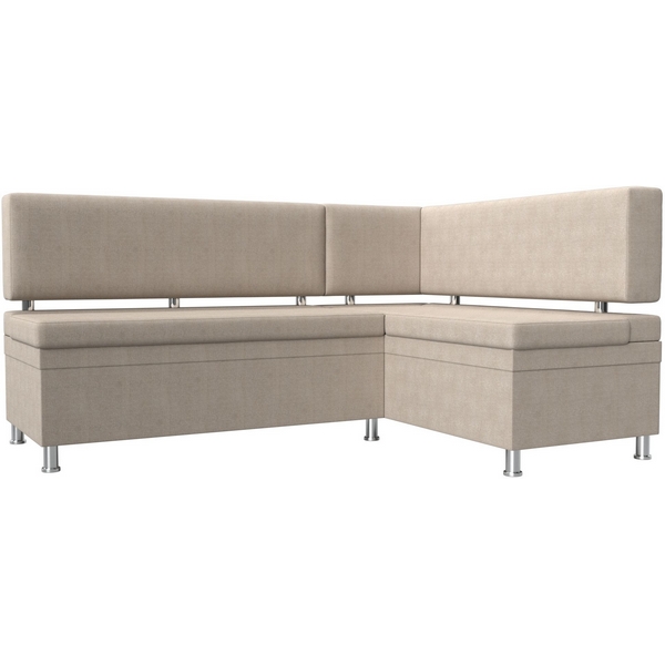 

Кухонный уголок Стайл правый (рогожка бежевая) Лига Диванов 114530, Бежевый, Стайл 114530