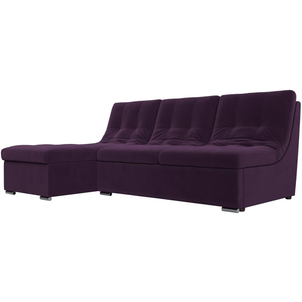 

Диван угловой Релакс угол левый (велюр фиолетовый) Лига Диванов 114541L, Релакс 114541L