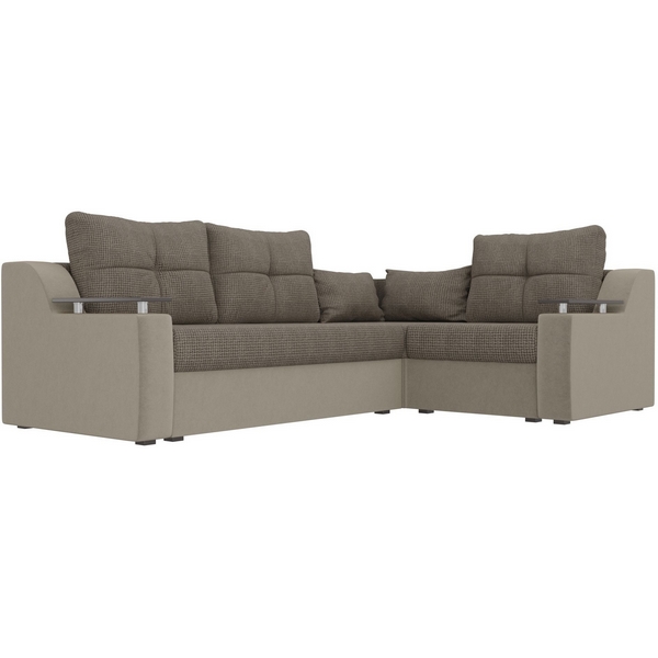 

Угловой диван Кронос правый (основа рогожка Корфу 03, компаньон микровельвет бежевый, подушки К03/к03) Лига Диванов 114645, Бежевый;корфу, Кронос 114645