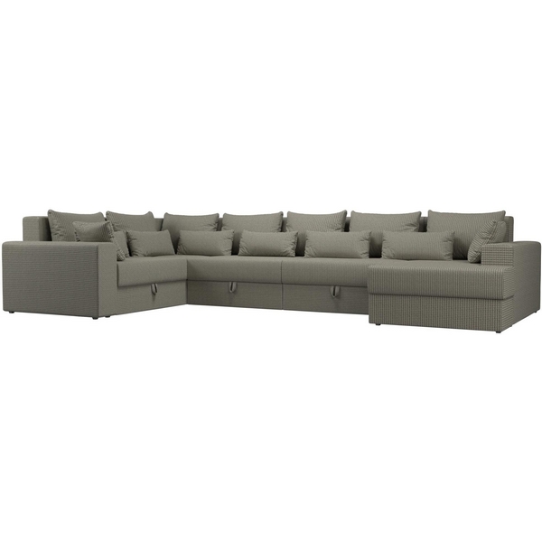 

П-образный диван Майами оттоманка справа (рогожка Корфу 02, подушки рогожка К-02/к-02/к-02) Лига Диванов 114814, Майами 114814