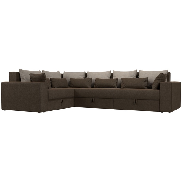 

Угловой диван Майами Long левый (рогожка коричневая, подушки рогожка БЕЖ/кор/кор) Лига Диванов 114848L, Бежевый;коричневый, Майами 114848L