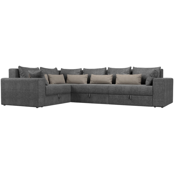 

Угловой диван Майами Long левый (рогожка серая, подушки рогожка СЕР/беж/сер) Лига Диванов 114880L, Серый;бежевый, Майами 114880L