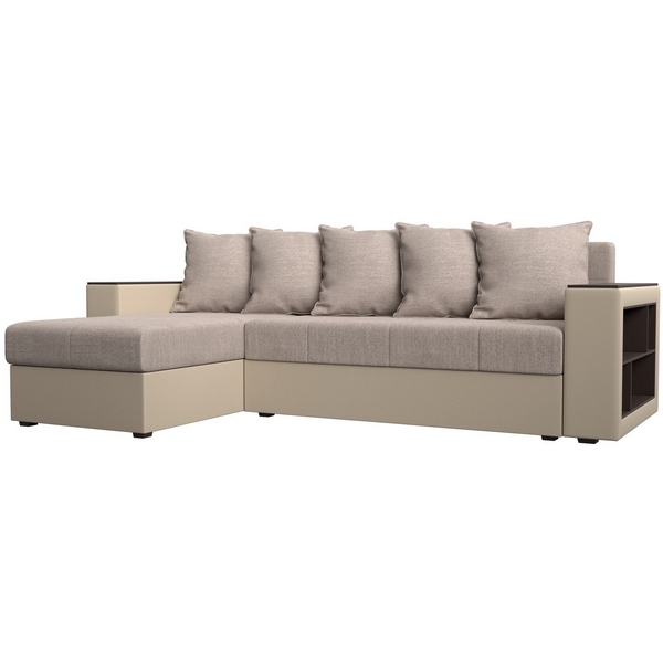 

Диван угловой Дубай лайт угол левый (основа рогожка berat бежевая, компаньон экокожа бежевая) Лига Диванов 115324L, Дубай 115324L