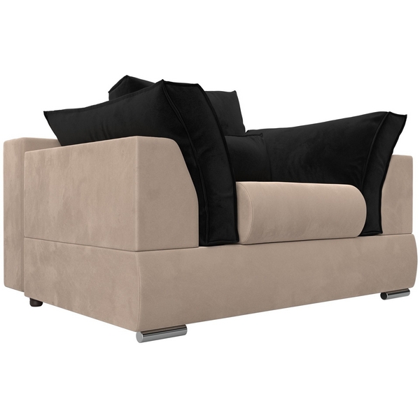 

Кресло Пекин (основа велюр бежевый, подушки велюр черный) Лига Диванов 116010, Черный;бежевый, Пекин 116010