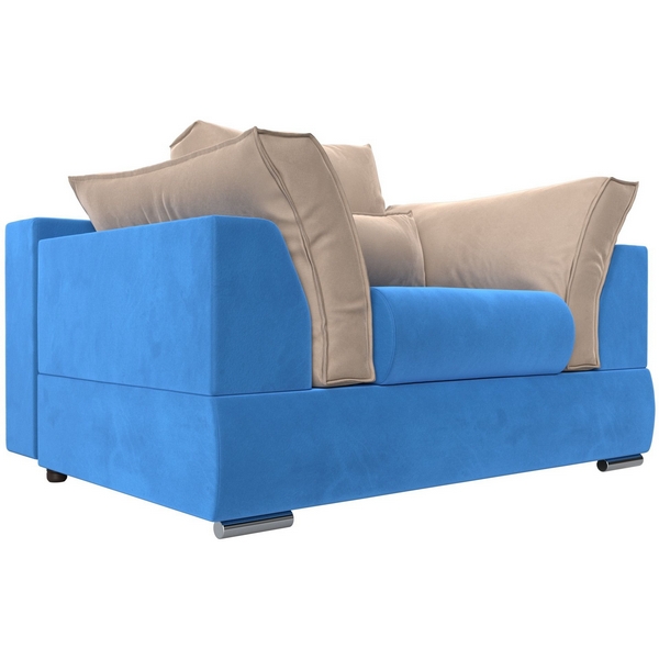 

Кресло Пекин (основа велюр голубой, подушки велюр бежевый) Лига Диванов 116012, Пекин 116012