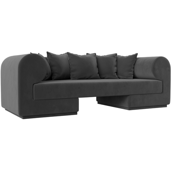 

Прямой диван Кипр (велюр серый) Лига Диванов 116274, Кипр 116274