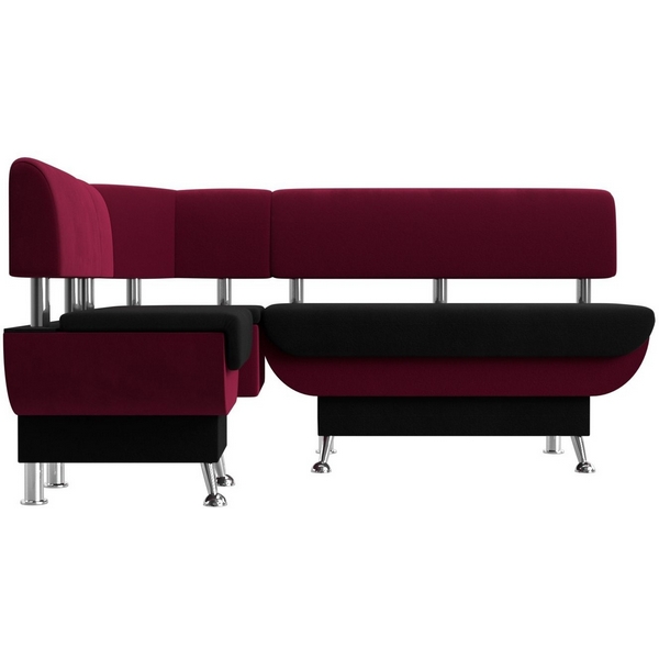 

Кухонный угловой диван Альфа левый (основа микровельвет черный, компаньон микровельвет бордовый) Лига Диванов 116715L, Черный;бордовый, Альфа 116715L