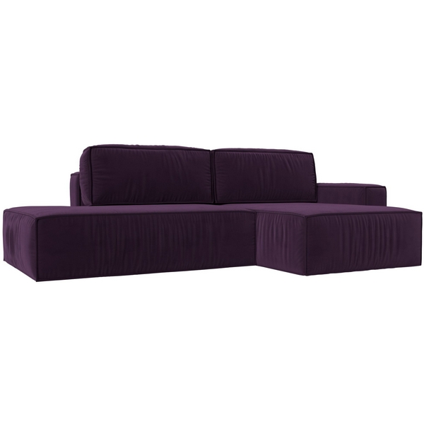 

Угловой диван Прага модерн правый угол (Велюр/Фиолетовый) Лига Диванов 116745, Прага 116745