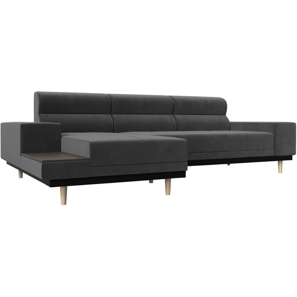 

Угловой диван Леонардо левый угол (Велюр/Серый) Лига Диванов 116921L, Леонардо 116921L