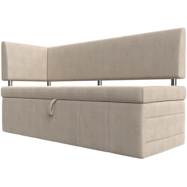 

Кухонный прямой диван Стоун с углом левый (Рогожка/Бежевый) Лига Диванов 117471L, Стоун 117471L