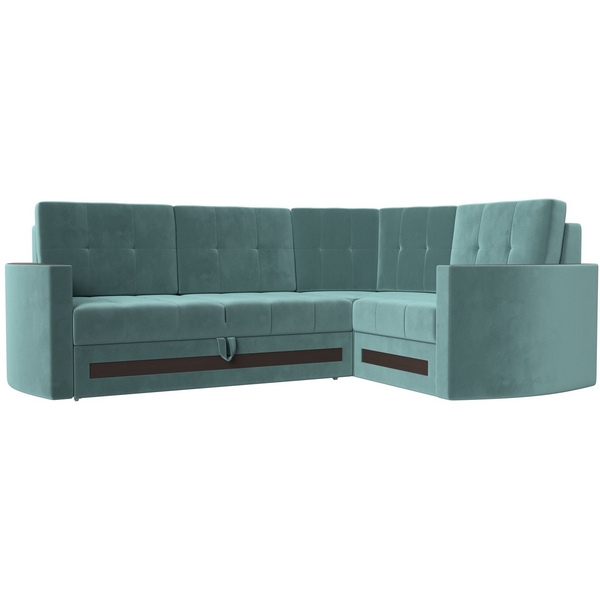 

Угловой диван Белла правый угол (Велюр/Бирюзовый) Лига Диванов 117611, Белла 117611