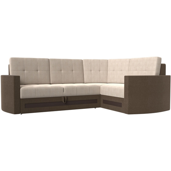 

Угловой диван Белла правый угол (Рогожка/Бежевый,Коричневый) Лига Диванов 117651, Белла 117651