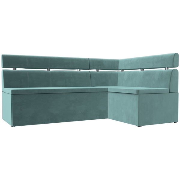 

Кухонный угловой диван Классик правый угол (Велюр/Бирюзовый) Лига Диванов 117976, Классик 117976