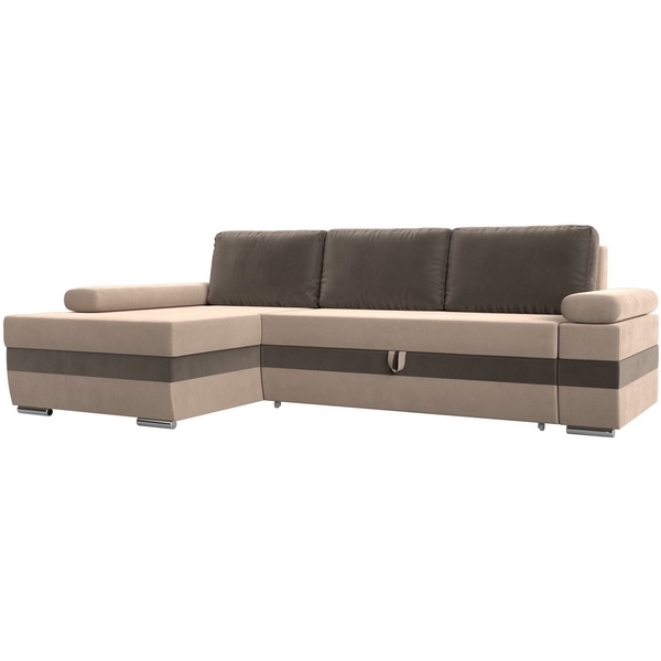 

Угловой диван Канкун левый угол (Велюр/Бежевый,Коричневый) Лига Диванов 118192L, Канкун 118192L