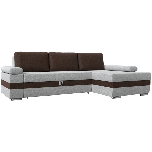 

Угловой диван Канкун правый угол (Рогожка/Коричневый,Серый) Лига Диванов 118238, Канкун 118238