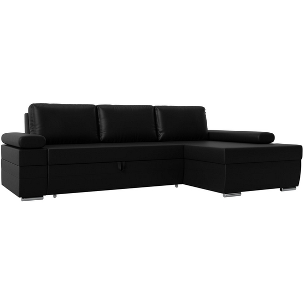 

Угловой диван Канкун правый угол (Экокожа/Черный) Лига Диванов 118247, Канкун 118247