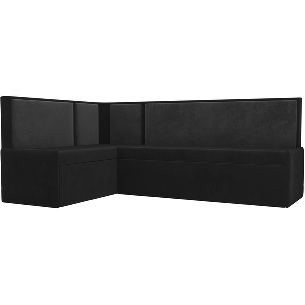 

Кухонный угловой диван Кристина левый угол (Велюр/Серый,Черный) Лига Диванов 118460L, Кристина 118460L