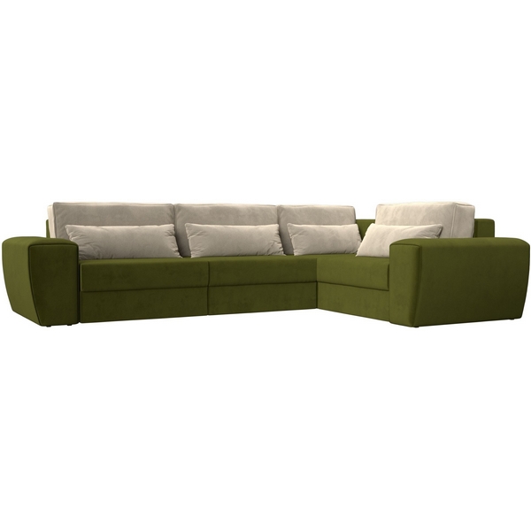 

Угловой диван Лига-008 Long правый (Микровельвет/Бежевый,Зеленый) Лига Диванов 118747, Лига-008 118747