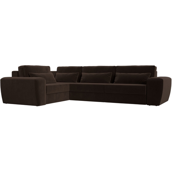 

Угловой диван Лига-008 Long левый (Микровельвет/Коричневый) Лига Диванов 118753L, Лига-008 118753L