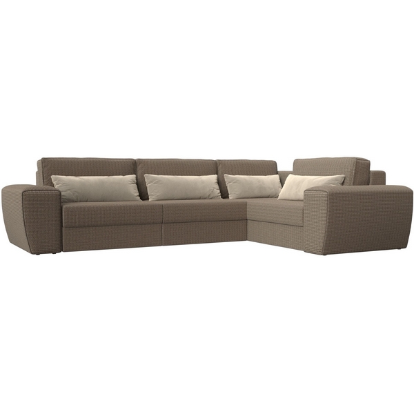 

Угловой диван Лига-008 Long правый (Рогожка,Микровельвет/Бежевый,Коричневый) Лига Диванов 118813, Лига-008 118813