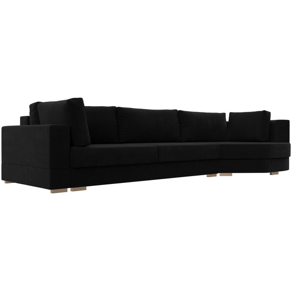 

угловой диван Лига-026 правый угол (Микровельвет/Черный) Лига Диванов 119181, Лига-026 119181