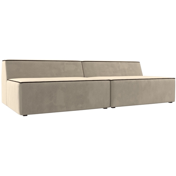 

Прямой модульный диван Монс (Микровельвет/Бежевый) Лига Диванов 119379, Монс 119379