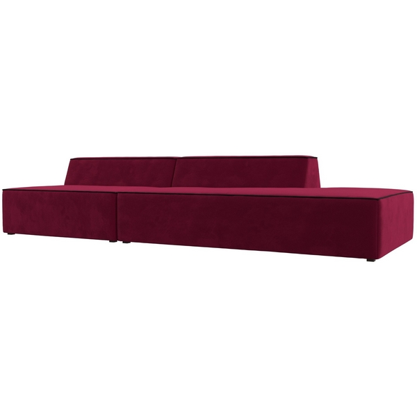 

Прямой модульный диван Монс Модерн правый (Микровельвет/Красный) Лига Диванов 119476, Монс 119476